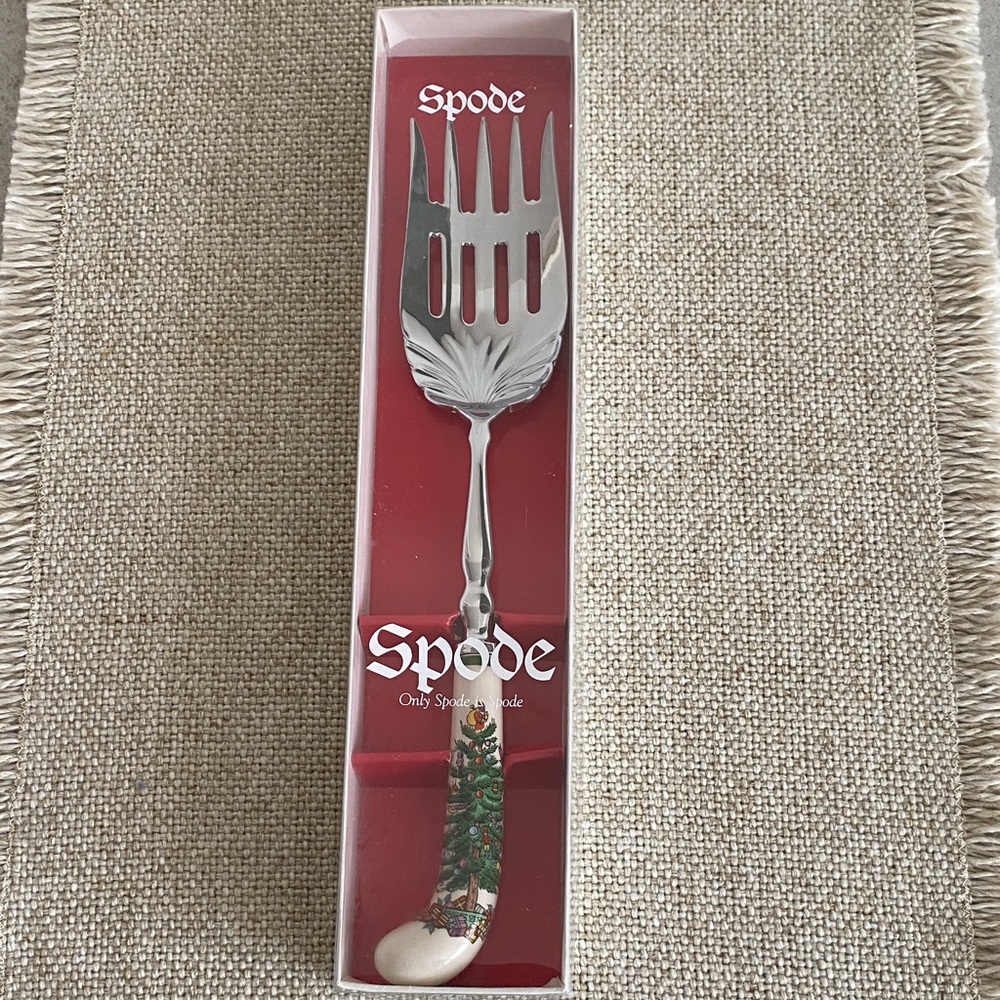 NEW Spode Christmas Tree Serving Fork